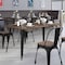 Flash Furniture Rectangle Black Metal Table, 30.25" x 60", 30.25" W, 60" L, 30.5" H, Wood, Wood Grain CH-61010-29M1-BK-GG - alternate 1